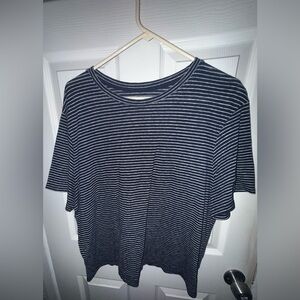 Striped Black and White Women's Top